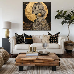 Elegantna slika žene Zlatna aura