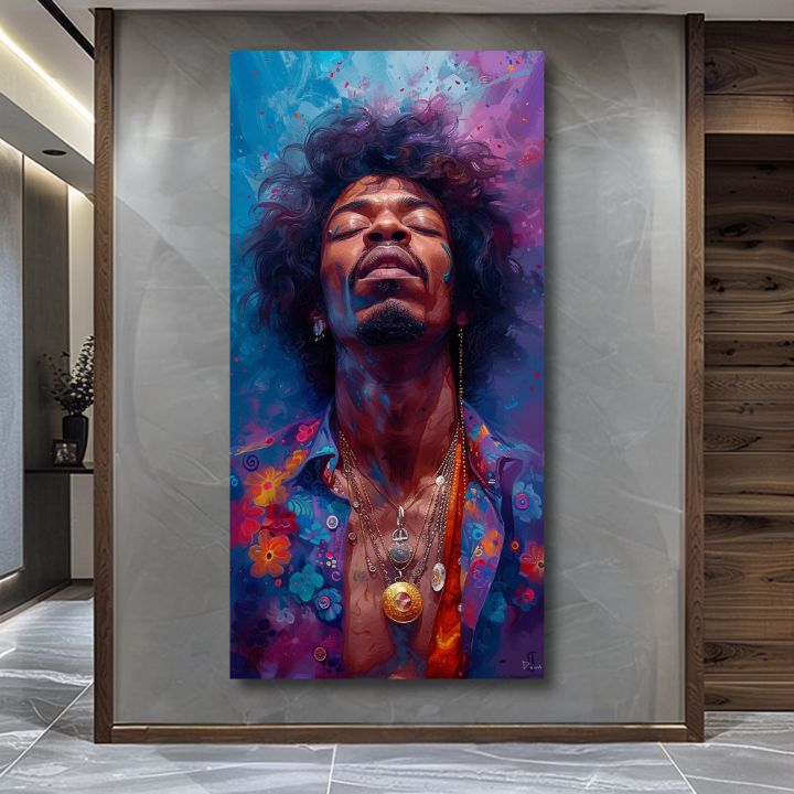 Image JIMI HENDRIX - Eksplozija harmonije | 100% originalna akrilna boja