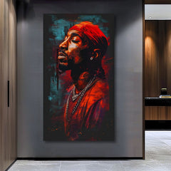 Image TUPAC SHAKUR - Ikona iza mikrofona | 100% originalna akrilna boja