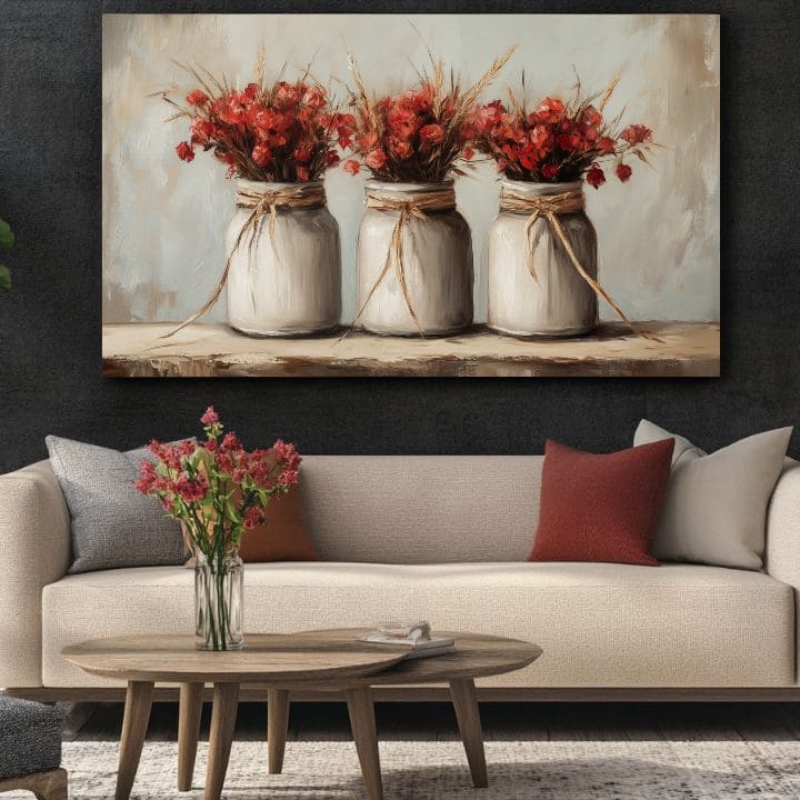 Rustična lepota u porcelanu | 100% originalna akrilna boja