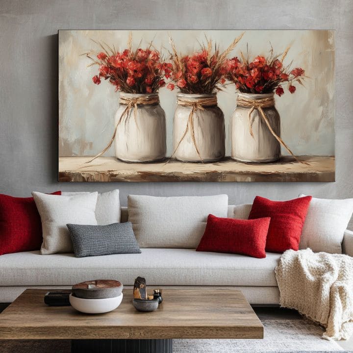 Rustična lepota u porcelanu | 100% originalna akrilna boja