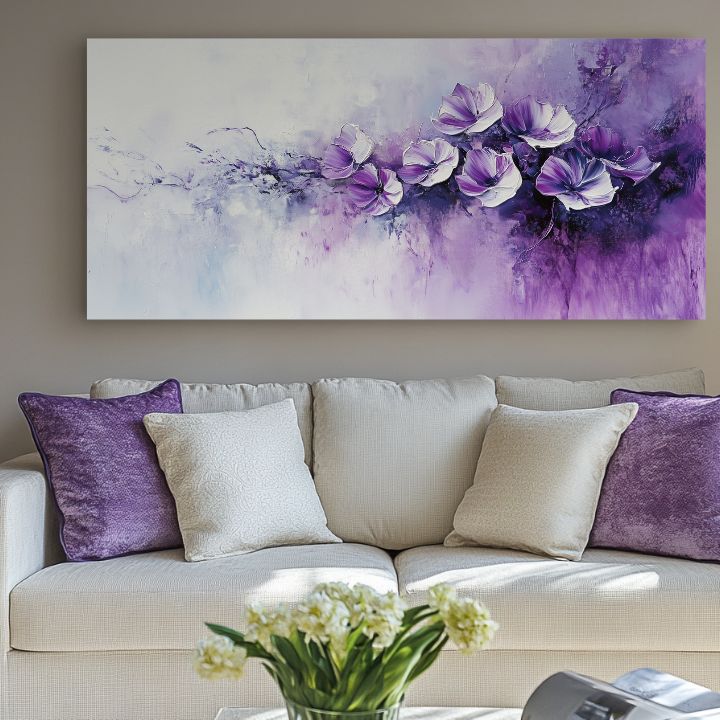 Slika ljubičasta poezija | 100% originalna akrilna boja