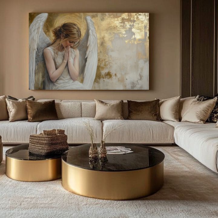 Slike anđela Zlatna soba | 100% originalna akrilna boja