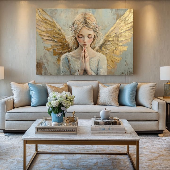 Slike anđela Jutarnja molitva | 100% originalna akrilna boja