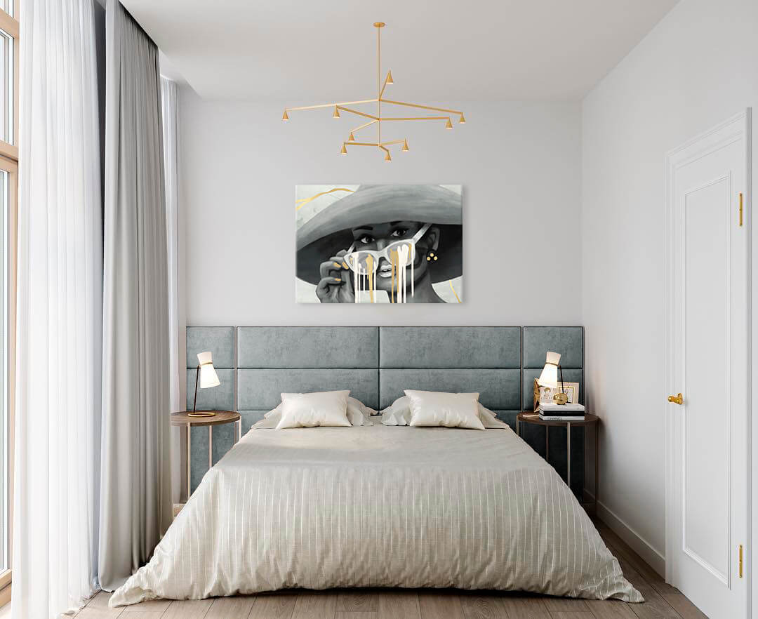 Slike na platnu - PREMIUM ART - Žena u šeširu Popust 30% 70X50 cm