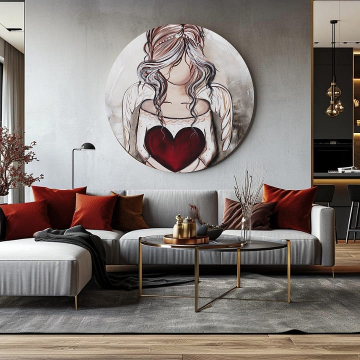 Okrugle slike sa akrilom Dar sa neba