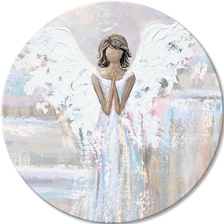 Okrugle slike sa akrilom Dodir nežnosti