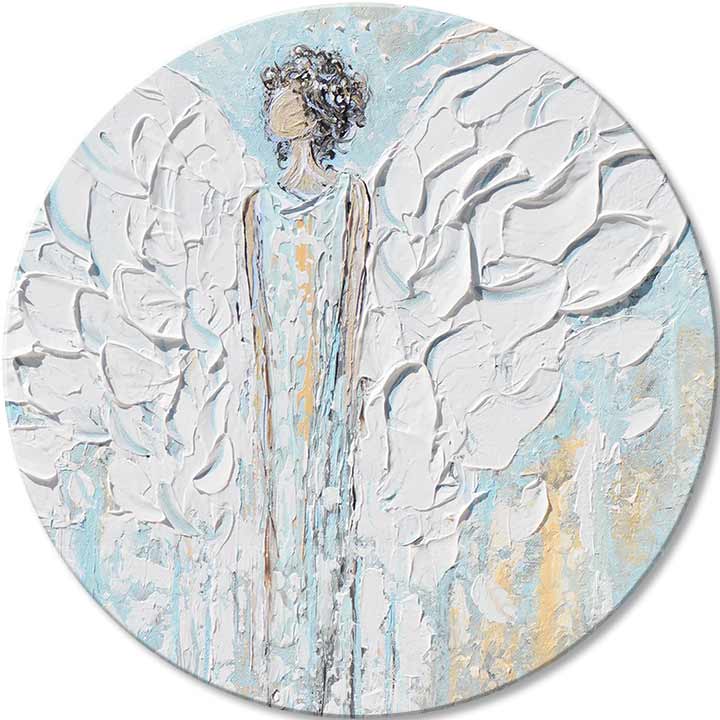 Okrugle slike sa akrilom Šapat ljubavi