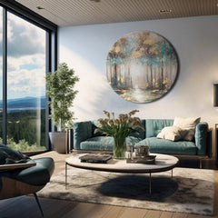 Okrugle slike sa akrilom Tajne zlatnog jutra