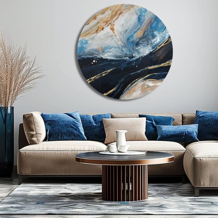 Okrugla slikana slika Zvuk okeana