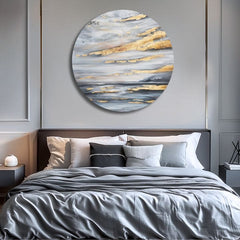 Okrugla slikana slika Zlatno nebo