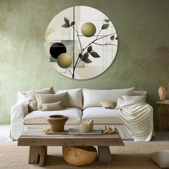 Okrugle slike sa akrilom Plantaža maslina