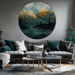 Okrugle slike sa akrilom Zaboravljena šuma