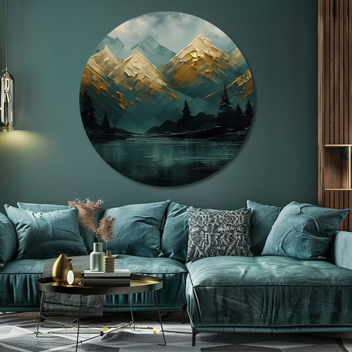 Okrugle slike sa akrilom Zaboravljena šuma