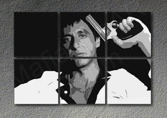Ručno oslikana POP ART slika SCARFACE - AL PACINO 90k60 cm