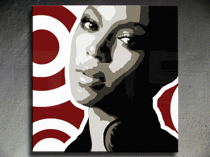 Ručno oslikana POP ART slika BEYONCÉ 60k60 cm