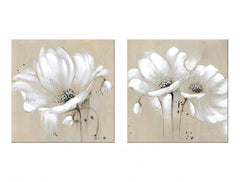 Ručno oslikana zidna slika CVEĆE 80 x 40 cm – náhľad