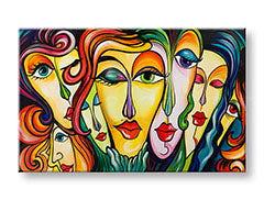 Ručno oslikana zidna slika ŽENE 1 komad YOBAM009E1