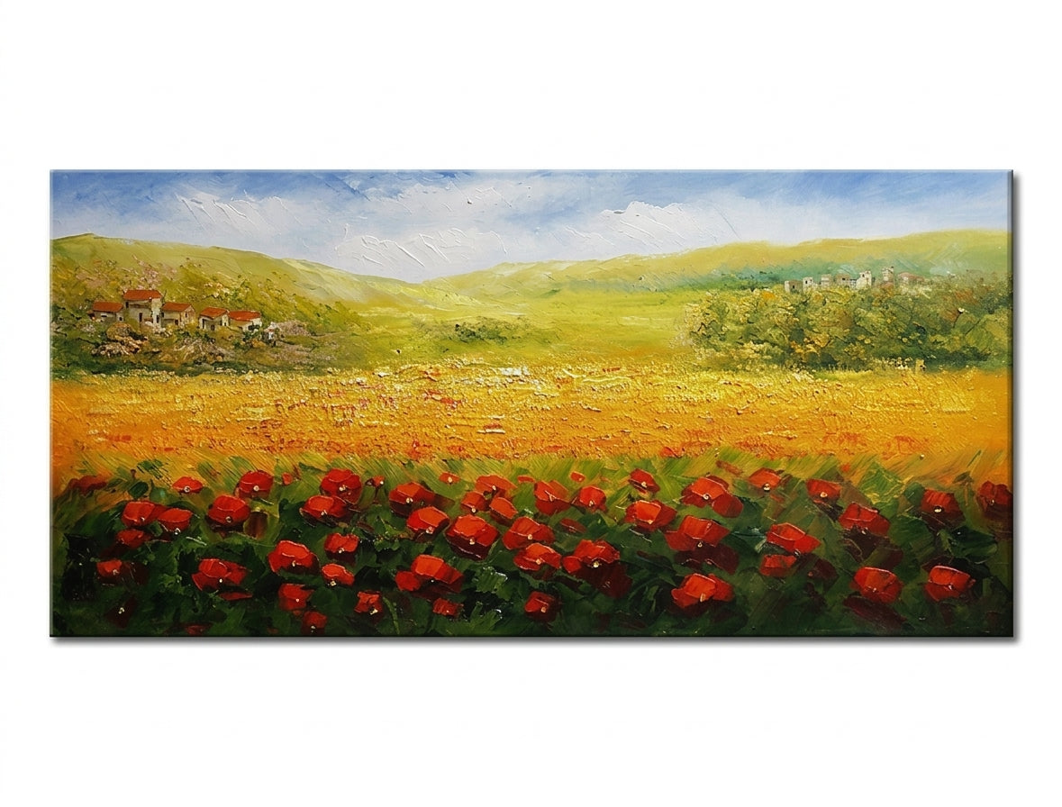 Ručno oslikana zidna slika PEJZAŽ 120 x 60 cm
