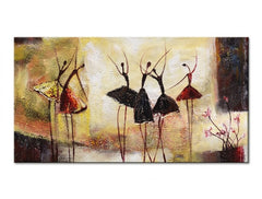 Ručno oslikana zidna slika PLESAČI 60 x 120 cm – náhľad