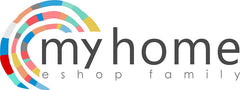 Detaljan prikaz umetničkog dela sa logom 'my home eshop family' i šarenim polukrugom, ističući teksturu i kompoziciju Papilora.