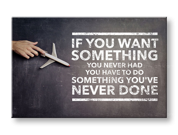 Moderan slika na platnu s motivom If you want something, dečji motiv, motivacioni citat u belo-bežih nijansama, rast i razvoj | Motivacioni slika za zid If you want something – glavna
