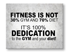 Moderan slika na platnu s motivom Fitness is not, motivacioni citat, priroda u belo-sivih nijansama, pogodan za radne sobe | Motivacioni slika za zid Fitness is not – glavna