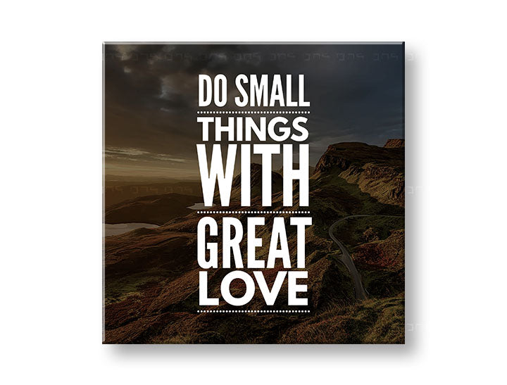 Industrijski slika na platnu s motivom Do small things, nebo, pejzaž, motivacioni citat u belih nijansama, priroda, pogodan za kancelarije | Motivacioni slika za zid Do small things_001 – glavna