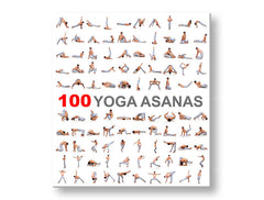 Moderan slika na platnu s motivom 100 Yoga asanas, motivacioni citat u belo-sivih nijansama, unutrašnji mir | Motivacioni slika za zid 100 Yoga asanas – glavna