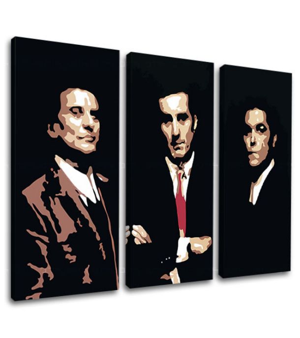 Moderan slika na platnu s motivom Goodfellas - Najlepšie mafiánske roly u crno-bežih nijansama, slava | Najveći mafiáni na platnu Goodfellas - Najlepšie mafiánske roly – proizvod, pogled 2