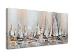 Moderan slika na platnu s motivom PLACHETNICE u belo-bežih nijansama, mirna atmosfera, mir i ravnoteža, pogodan za kancelarije | Slika na platnu PLACHETNICE – proizvod