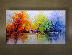 Ručno oslikana zidna umetnost STROMI FB012E1