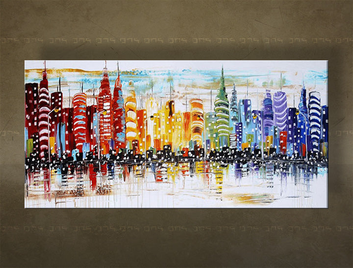 Ručno oslikana zidna slika CITY FB164E1