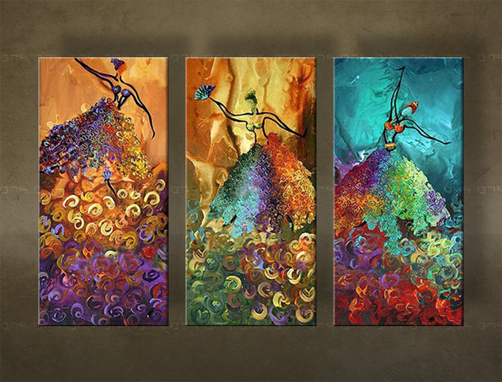 Ručno oslikana zidna slika PLESAČI FB235E3