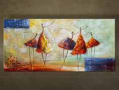 Ručno oslikana zidna slika PLESAČI FB457E1