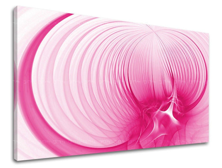 Geometrijski slika na platnu u belo-ružičastih nijansama, sanjiva atmosfera, pokret, pogodan za spavaće sobe | Slika za zid APSTRAKT – glavna