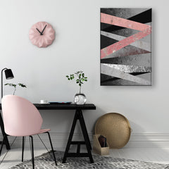 Pop art slika s motivom Restricted Elegance u ljubičasto-plavih nijansama | Slika za zid Restricted Elegance, minimalizam – pregled