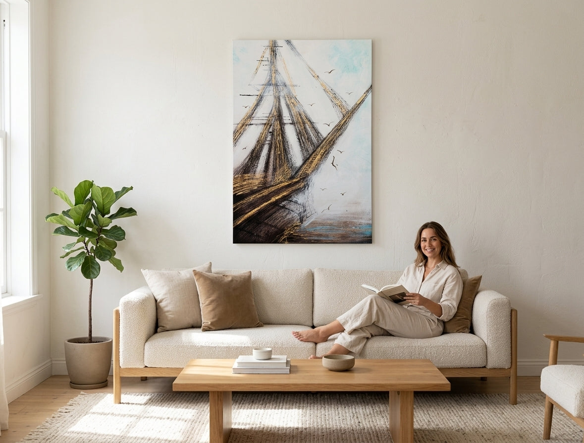 Ručno oslikana zidna slika APSTRAKT 1 deo - 60x90 cm