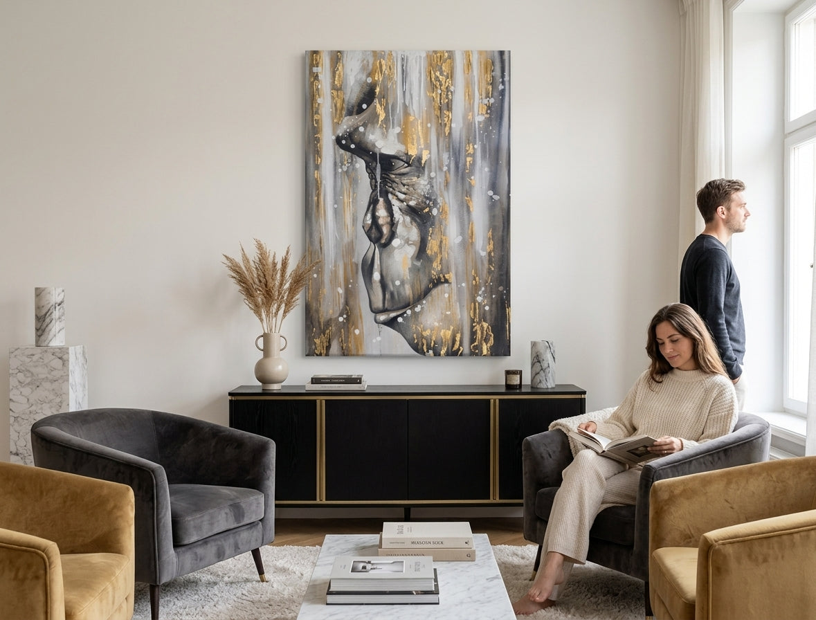 Ručno oslikana zidna slika GORILA 1 deo - 80x120 cm