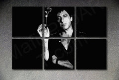 Pop art slika na platnu s motivom SCARFACE-AL PACINO 6 delni XXL Akcia al8, cvet u sivo-crnih nijansama, dramatična atmosfera, pogodan za dnevnog boravka – glavna