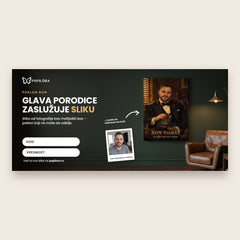 Poklon vaučer za sliku iz fotografije kao mafijaški bos za muškarca