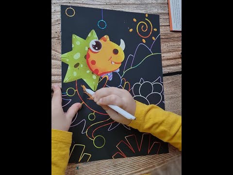 Magične slike za grebanje za decu - Small dinosaur - 4 kom