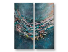 Oslikana zidna slika APSTRAKT 2-delna CWFAB042 - 100x120 cm