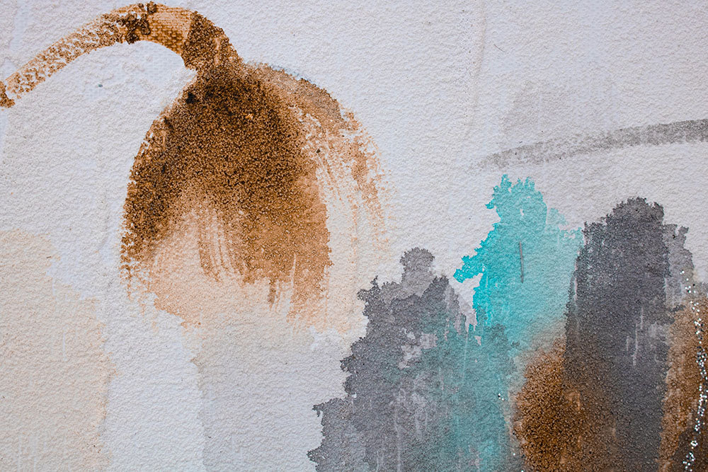 Ručno slikan slika na platnu s motivom cveće, priroda u belo-smeđih nijansama, mirna atmosfera, priroda i rast i razvoj, pogodan za spavaće sobe – proizvod, pogled 3