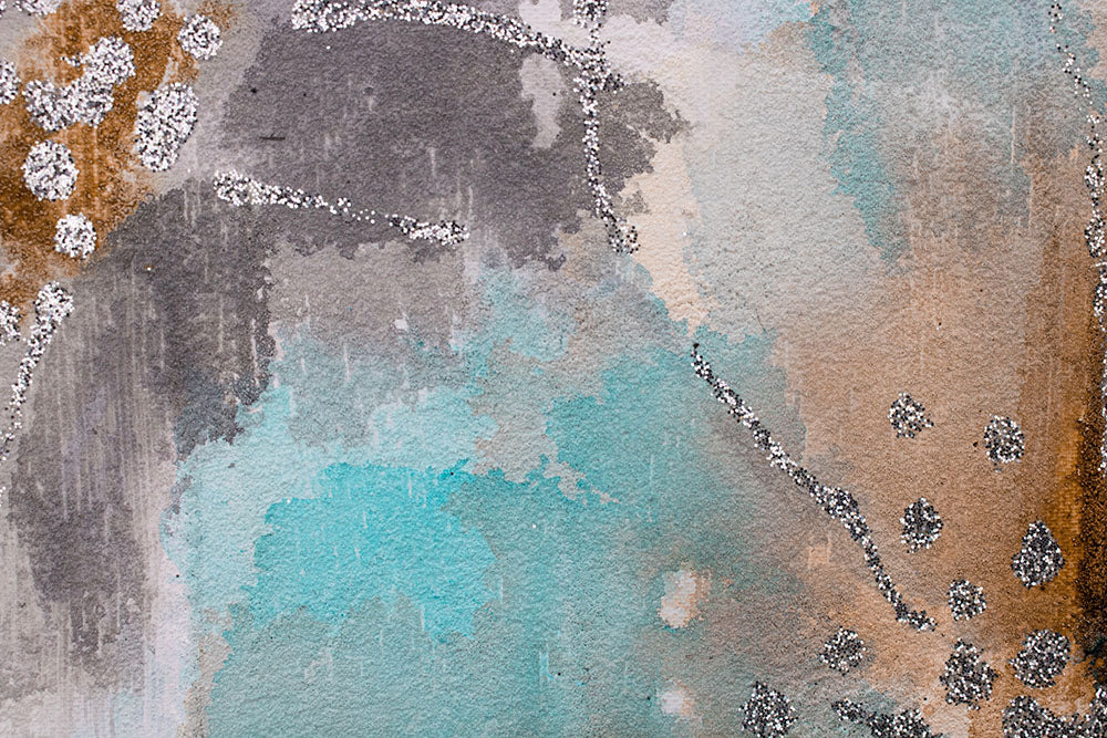 Ručno slikan slika na platnu s motivom cveće, priroda u belo-smeđih nijansama, mirna atmosfera, priroda i rast i razvoj, pogodan za spavaće sobe – proizvod, pogled 4