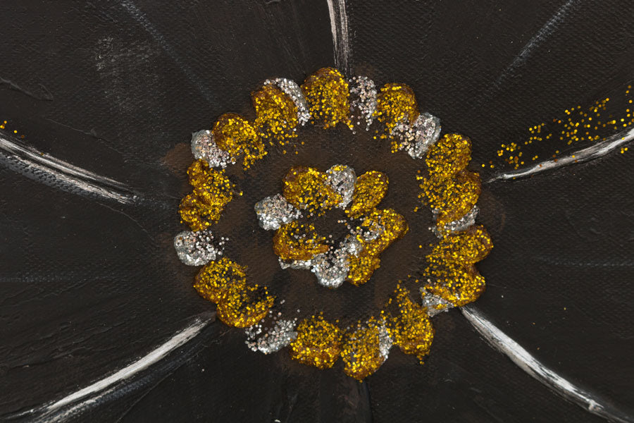 Ručno slikan slika na platnu s motivom cveće, priroda u belo-bežih nijansama, sofisticirana atmosfera, priroda i elegancija, pogodan za hodnika – proizvod, pogled 2