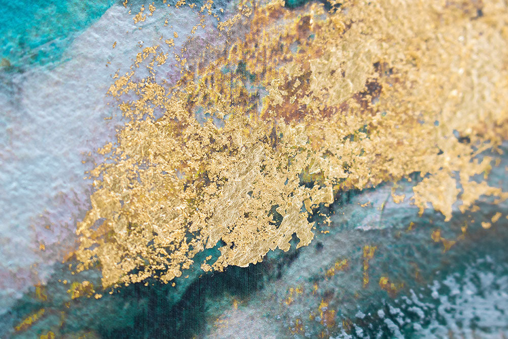 Ručno slikan slika na platnu s motivom slavna ličnost u belo-plavih nijansama, mirna atmosfera, priroda i luksuzan utisak, pogodan za kancelarije – proizvod, pogled 2