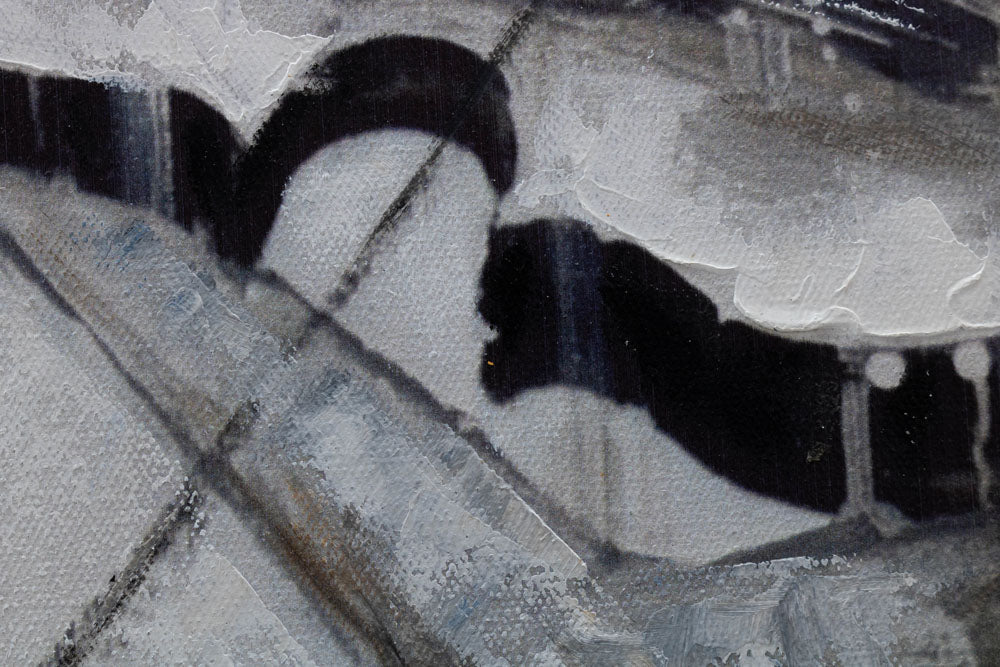 Ručno slikan slika na platnu s motivom HUSLISTKA, violina, plesačica, muzički motiv, priroda u belo-bežih nijansama, elegantna atmosfera – proizvod, pogled 2