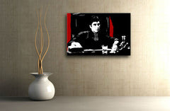 Ručno slikan slika na platnu s motivom AL PACINO u crno-belih nijansama, intenzivna atmosfera, filmski svet i snaga i moć | Ručno slikan POP Art slika AL PACINO – glavna