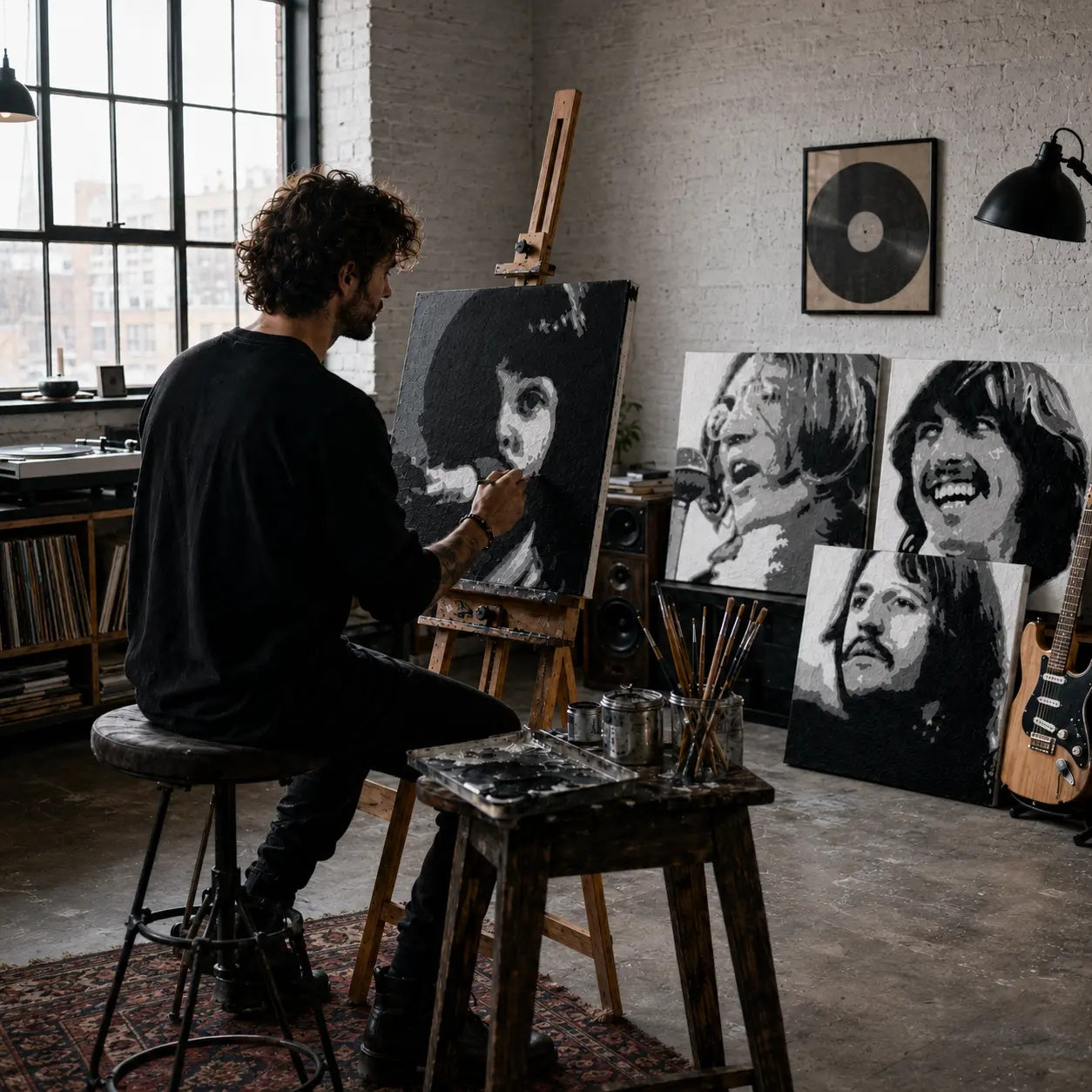 Ručno oslikana POP art slika AL PAĆINO od 3 dela al9 – fotografija proizvoda.